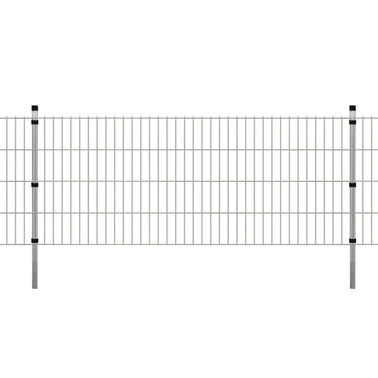 Vidaxl 2D Garden Fence Panels & Posts 2008X830 Mm 6 M - Silver