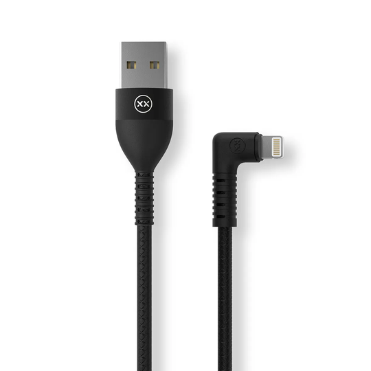 MIXX 90 Degree Right Angle Lightning Cable 1.2m - Black
