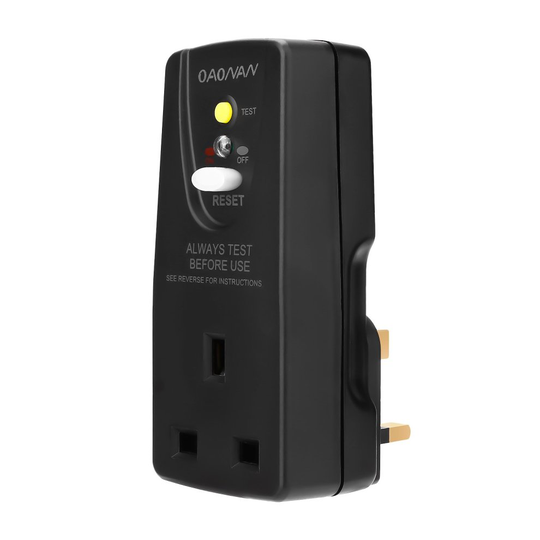 OAONAN Safety RCD Outlet Adapter UK Regulations GFCI Plug Leakage Protection Breaker (240V, 13A) For Household Devices And Tools - Black