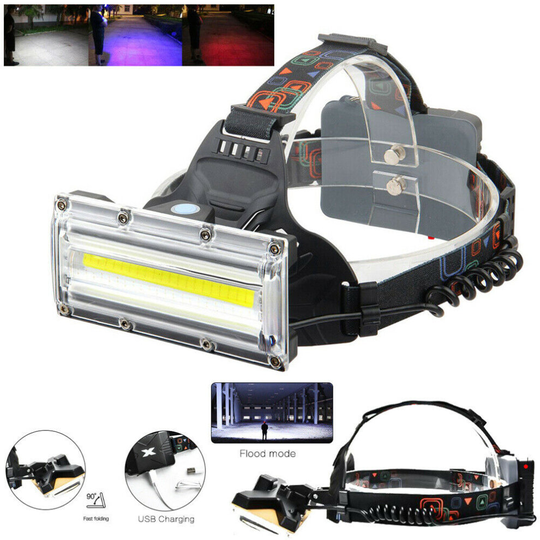 USB Rechargeable LED Headlamp Head Torch Flashlight Headlight Work