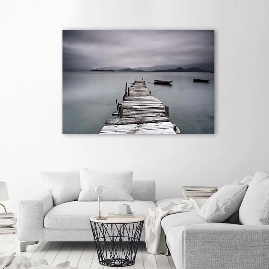 Canvas Print Bridge To The Lake