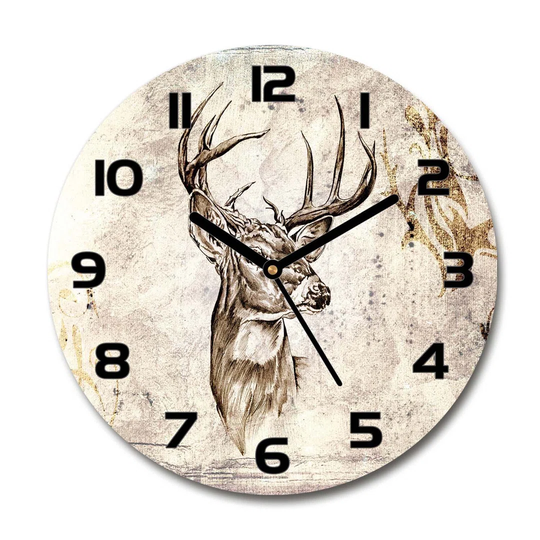 Decoration Picture Art Modern Kitchen Living Room Deer 30cm Silent Wall Clock