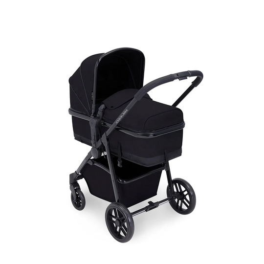 Ickle Bubba Moon 3 in 1 Travel System ISOFIX - Black on Black with Black Handles