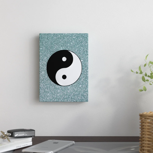 Shiny Ying and Yang - Unframe Graphic Art Print on Canvas