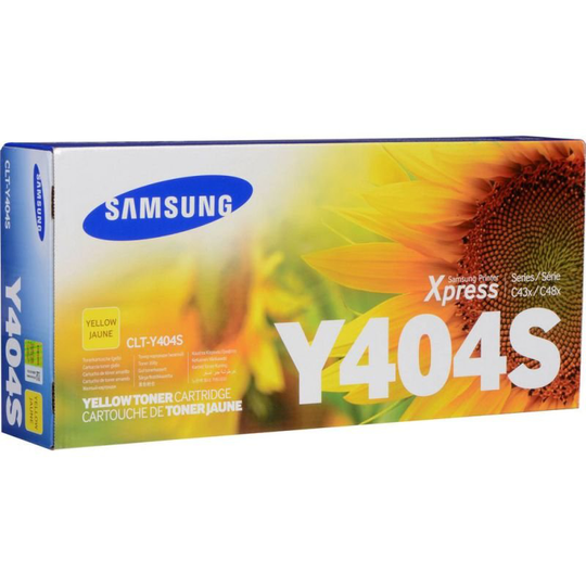 Samsung Clt-Y404s Yellow Original Toner Cartridge - Standard Yield 1000 Pages - SU444A