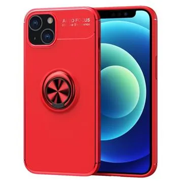 iPhone 14 Magnetic Ring Holder Case - Red