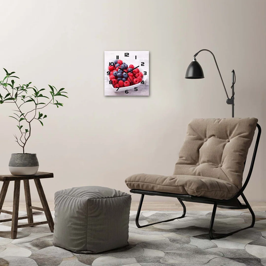 Raspberries and Blueberries Silent Wall Clock