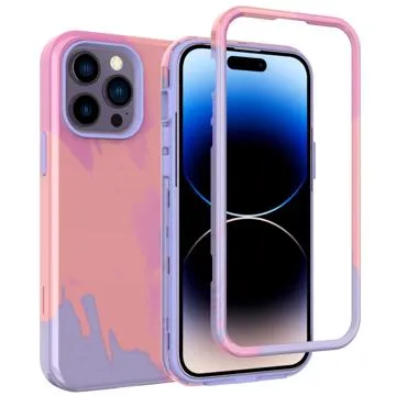Stylish Gradient iPhone 14 Pro Max Hybrid Case - Orange
