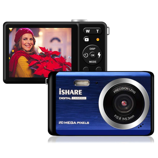 Mini Digital Camera for Photography with 2.8 Inch LCD 8X Digital Zoom, 20MP HD Digital Camera Rechargeable Point and Shoot Camera,Indoor Outdoor for K