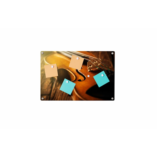 Violin Magnetic Wall Mounted Photo Memo Board