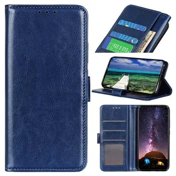 Samsung Galaxy M52 5G Wallet Case with Magnetic Closure - Blue