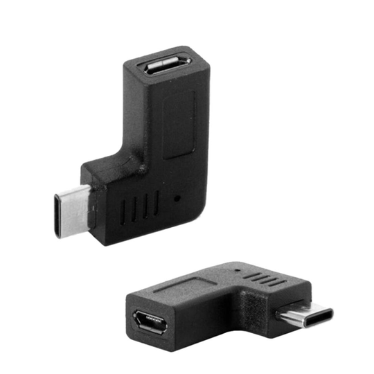 Micro USB To USB Type C Adapter Right Angle 90 Degree