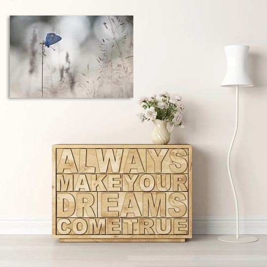 Canvas Print, Gray Flowers