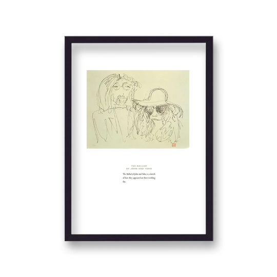 John Lennon Personal Sketch Collection 7 The Ballad Of John And Yoko