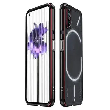 Polar Lights Style Nothing Phone (1) Metal Bumper - Black / Red