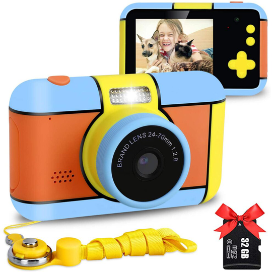 2.4 inch LCD Kids Camera, Rechargeable 1080P HD Digital Camera