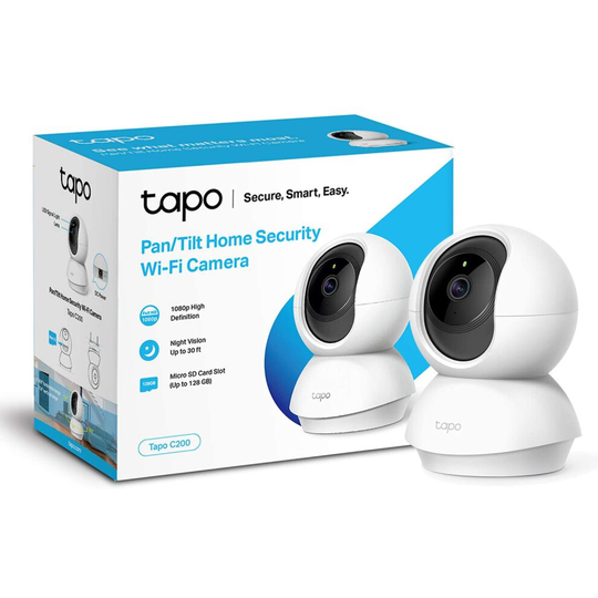 TP-Link Tapo Pan/Tilt Smart Security Camera, Indoor CCTV, 360° Rotational View, Works with Alexa & Google Home, No Hub Required, 1080p,2-Way Audio