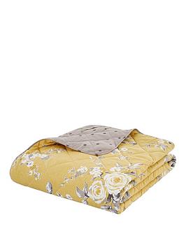 Catherine Lansfield Canterbury Bedspread Throw - Ochre