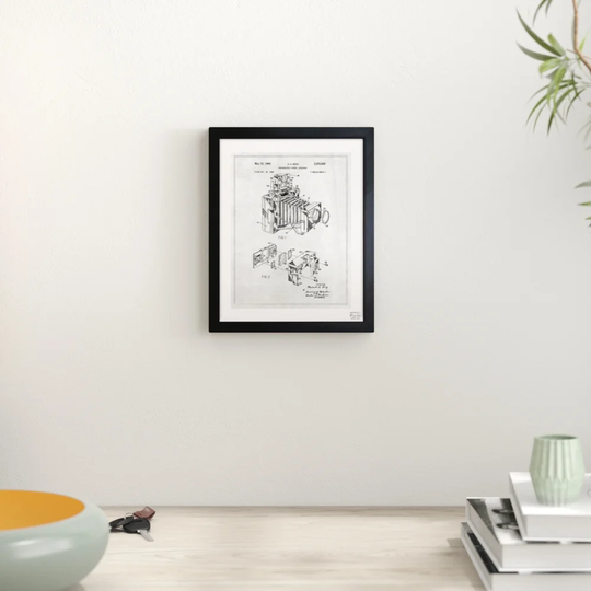 'Bing Polaroid Camera Accessory 1966' Framed Graphic Art in Black