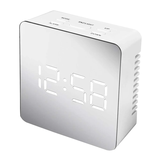 Acctim CK5832 Lexington LED Cubed Alarm Clock White