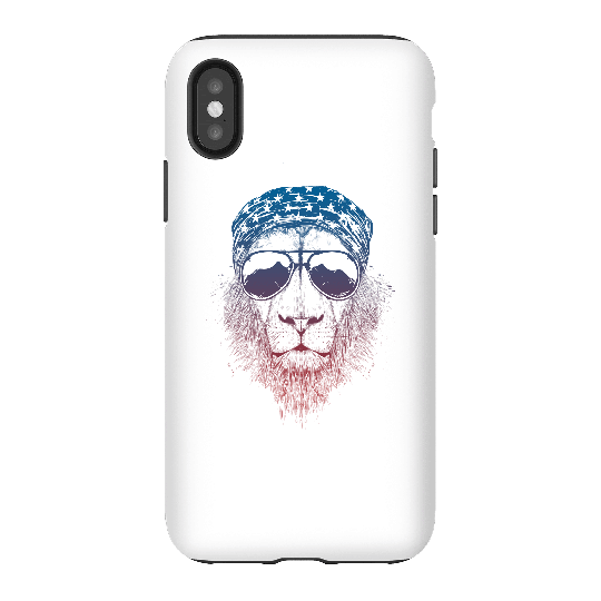 Balazs Solti Bandana Lion Phone Case for iPhone and Android - iPhone X - Tough Case - Matte