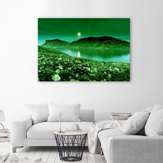 Canvas Print Green Mountain Landscape
