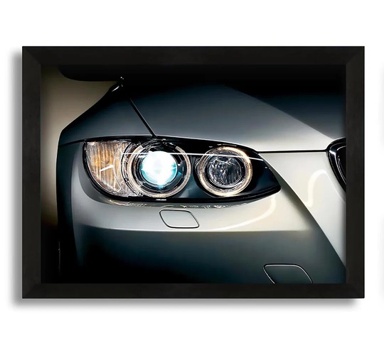 Bmw Headlight - Picture Frame Photograph on Canvas