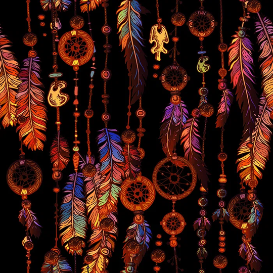 Walllpaper Roll 416X254cm Mural Decoration Wallpaper Material With Print Kitchen Livingroom Bedroom - Tribal Dream Catcherful Orange