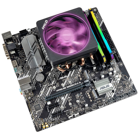 AlphaSync AMD Ryzen 5 5600X B550M-A Motherboard 16GB RAM Custom PC Bundle