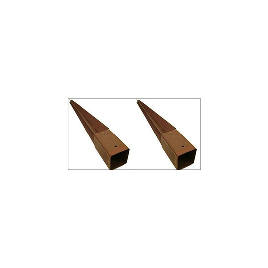 2x HEAVY DUTY FENCE POST HOLDER 750MM X 75MM SPIKE RUST RESISTANT