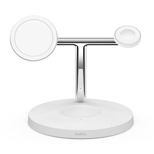 Belkin 3-in-1 MagSafe Wireless Charging Stand - White