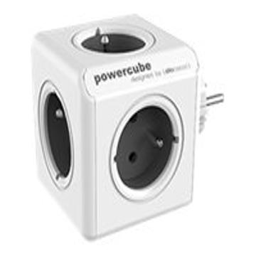 Allocacoc PowerCube original StrÃ¸mfordelingsenhed 5-stik 16A - GrÃ¥ / Hvid