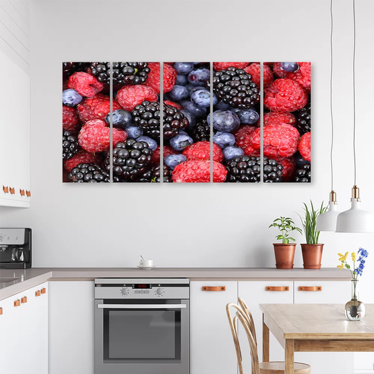 Canvas Print Raspberries Fruits