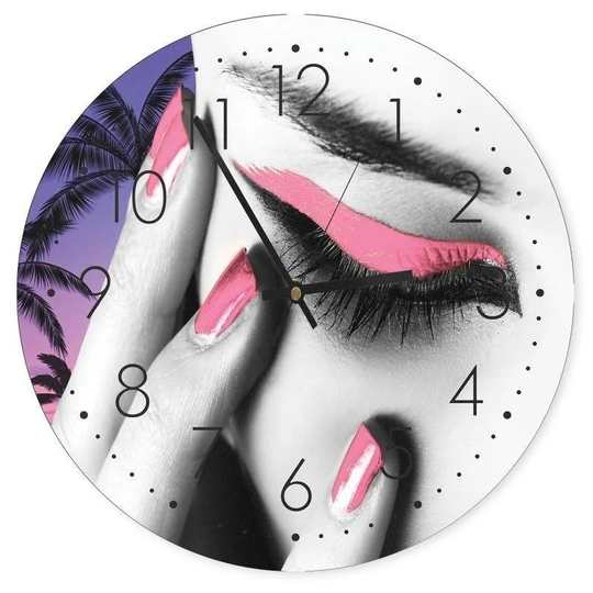 Makeup Silent Wall Clock