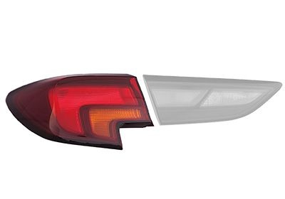 REAR LIGHT GLASS OUTSIDE L 3810931 Van Wezel 3810931