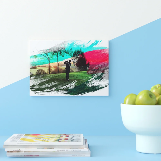 'Golf Landscape' Graphic Art Print Poster