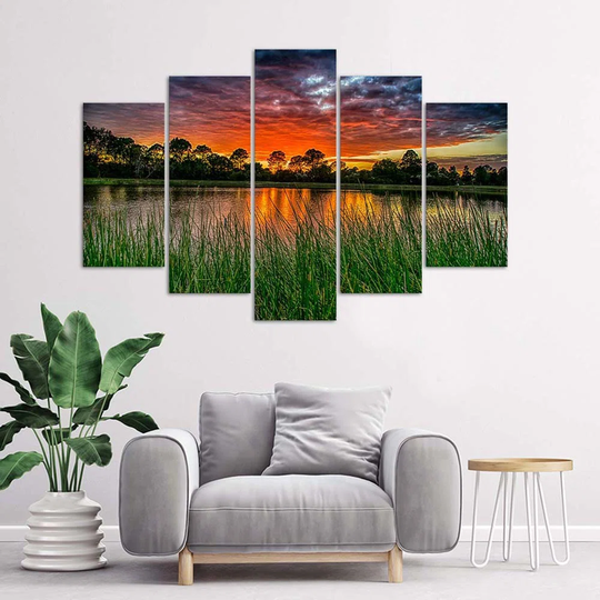 Canvas Print Sunset At The Lake