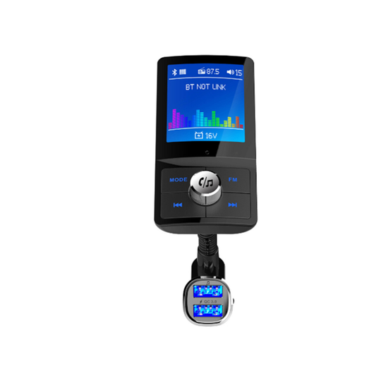 Car MP3 Bluetooth Player Multi-function QC Car Charger Rotatable Large Color Screen FM Car Bluetooth MP3