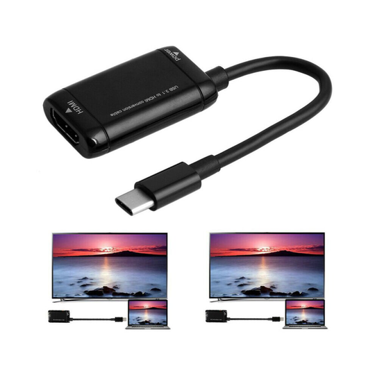 Type C to HDMI Cable 4K HD TV USB-C 3.1 Converter Adapter For Samsung Macbook