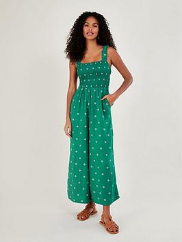 Monsoon Geo Print Cut Out Jumpsuit
