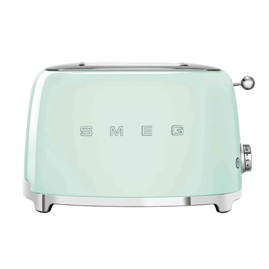 Smeg TSF01PGUK 50S Retro Style 2 Slice Toaster - Pastel Green
