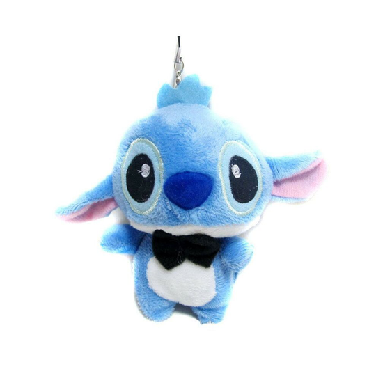 (Blue) Mini Stitch Plush Doll Cute Lilo Stuffed Toy KeyChain