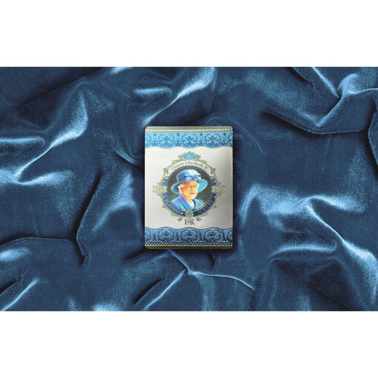 Queen Elizabeth ll 70 Platinum Jubilee Foil Stamped Blue Magnet Gift