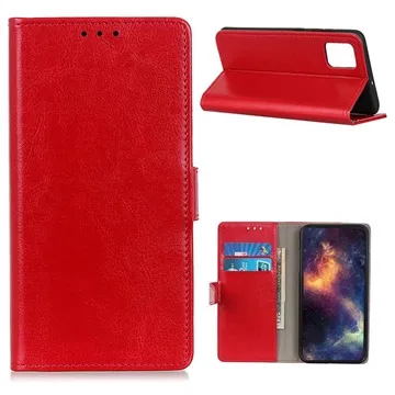 Motorola Moto G9 Plus Wallet Case with Magnetic Closure - Red
