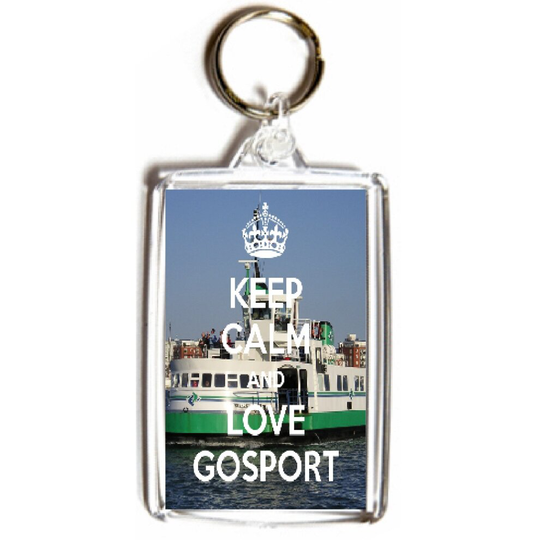 Keep Calm and Love Gosport - Double Sided Large Keyring