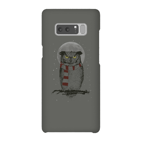 Balazs Solti Owl And Moon Phone Case for iPhone and Android - Samsung Note 8 - Snap Case - Matte