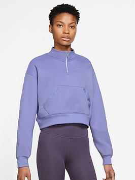 Nike Training All Time Quarter Zip - Thistle