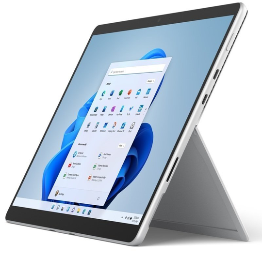 Microsoft Surface Pro 8, Intel Core i5 1145G7, 8GB RAM, 512GB SSD, 13" Touchscreen (2880x1920), Intel Iris Xe, Windows 10 Pro, Platinum - no Keyboard - EBQ-00032
