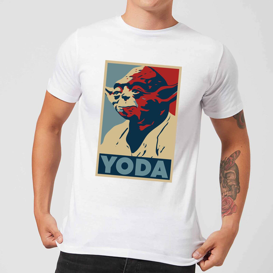 Star Wars Yoda Poster Men's T-Shirt - White - S - White