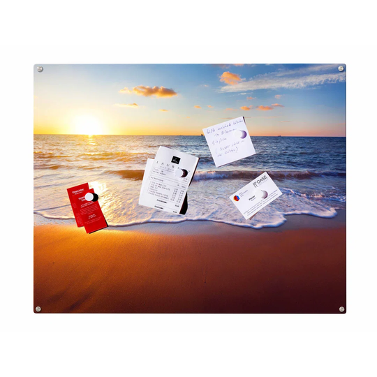 Sunset Sea Magnetic Wall Mounted Photo Memo Board